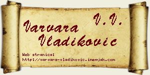Varvara Vladiković vizit kartica